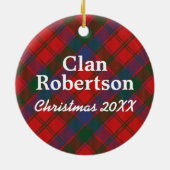 Clan Robertson Donnachaidh Scottish Tartan Keramisch Ornament (Achterkant)