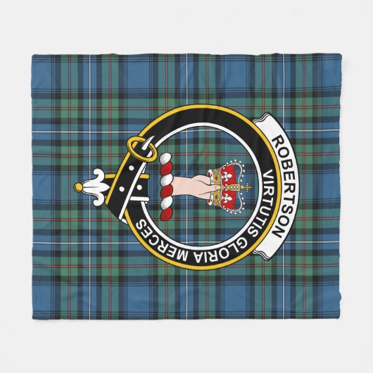 Clan Robertson Hunting Ancient Tartan Pset Fleece Deken (Voorkant (Horizontaal))