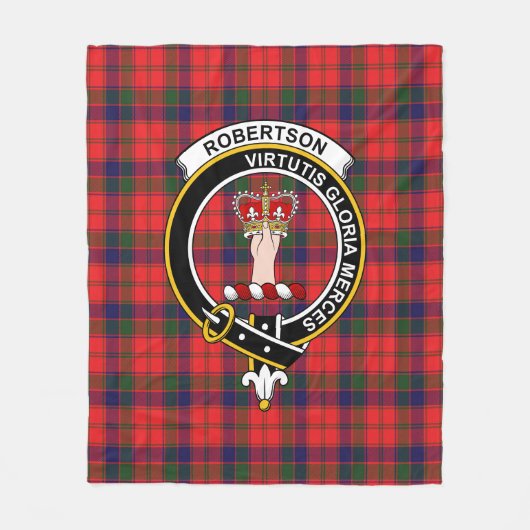 Clan Robertson Modern Tartan Pset Fleece Deken (Voorkant)