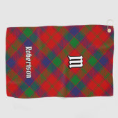 Clan Robertson Tartan Golfhanddoek (Horizontaal)