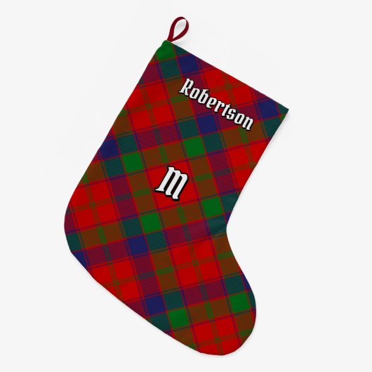 Clan Robertson Tartan Grote Kerstsok (Voorkant (Hangend))