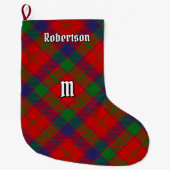 Clan Robertson Tartan Grote Kerstsok (Voorkant)