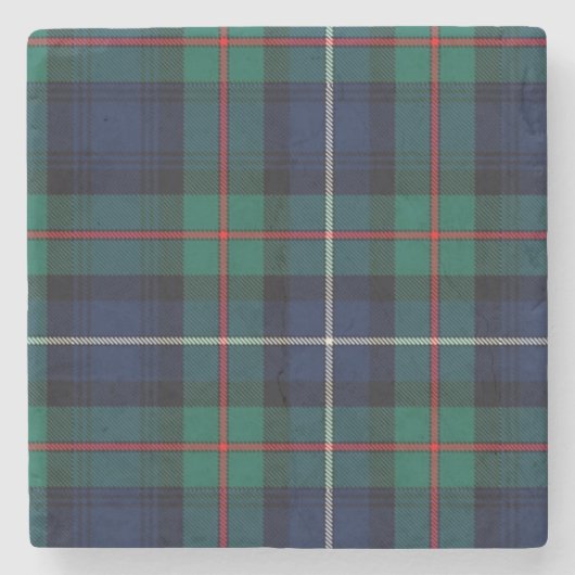 Clan Robertson Tartan Pset Stone Onderzetter (Voorkant)