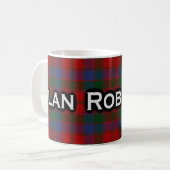 Clan Robertson Tartan Scottish Koffiemok (Voorkant links)