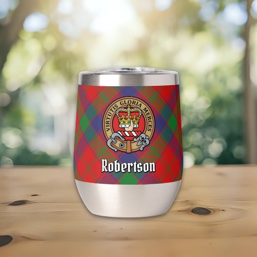 Clan Robertson-wapen over tartan