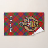 Clan Robertson Wapen over Tartan Bad Handdoek (Handdoek)