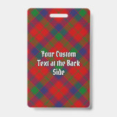Clan Robertson Wapen over Tartan Badge (Achterkant)