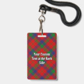 Clan Robertson Wapen over Tartan Badge (Achterkant met lanyard)