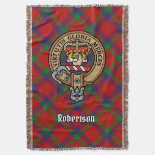 Clan Robertson Wapen over Tartan Deken