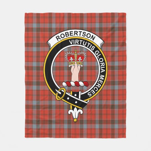 Clan Robertson Weathered Tartan Pset Fleece Deken (Voorkant)