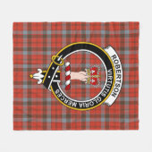 Clan Robertson Weathered Tartan Pset Fleece Deken (Voorkant (Horizontaal))