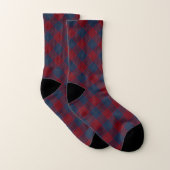 Clan Robinson Tartan Navy Blue en Red Pset Sokken (Paar)