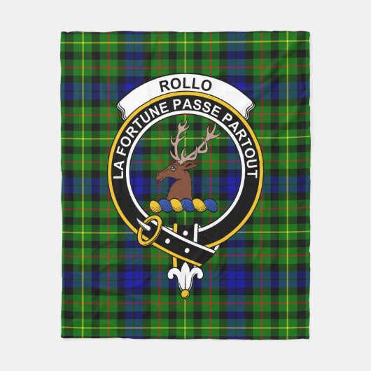 Clan Rollo Tartan Pset Fleece Deken (Voorkant)