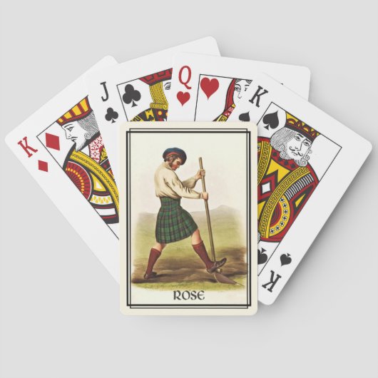 Clan Roos Classic Scotland Bicycle Deck Speelkaarten (Achterkant)