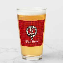 Clan Roos Crest Badge en Tartan Glas