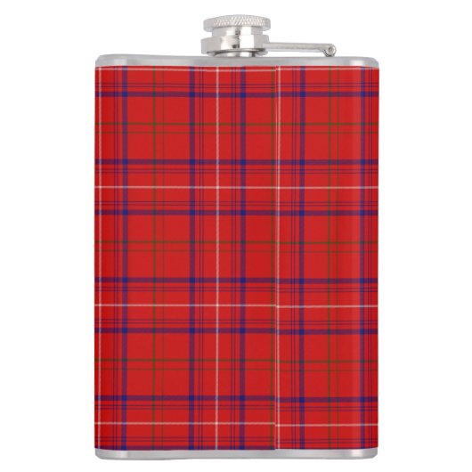 Clan Roos Crest Badge en Tartan Heupfles (Achterkant)