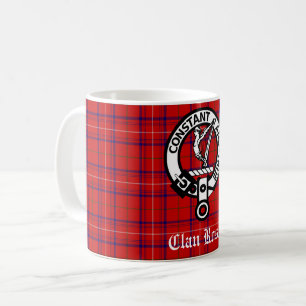 Clan Roos Crest Badge en Tartan Koffiemok