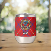 Clan Roos Crest over Tartan