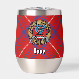 Clan Roos Crest over Tartan