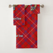 Clan Roos Crest over Tartan Bad Handdoek (Insitu)