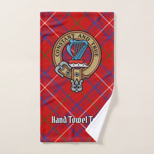 Clan Roos Crest over Tartan Bad Handdoek (Handdoek)