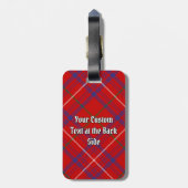 Clan Roos Crest over Tartan Bagagelabel (Achterkant verticaal)