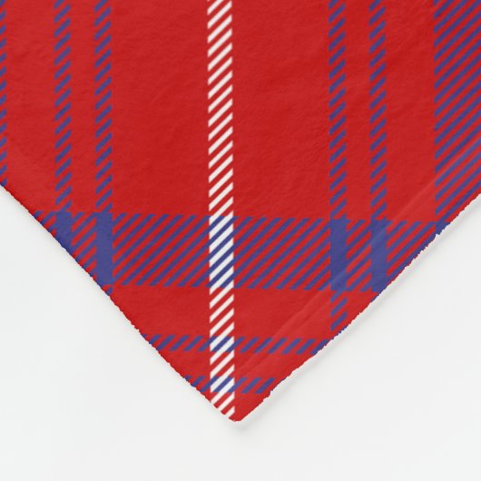 Clan Roos Crest over Tartan Fleece Deken (Hoek)