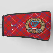 Clan Roos Crest over Tartan Golfheadcover (Voorkant)