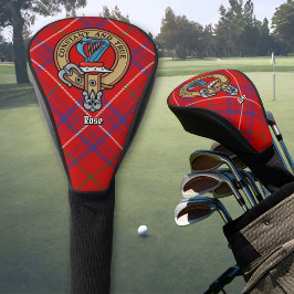 Clan Roos Crest over Tartan Golfheadcover