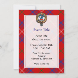 Clan Roos Crest over Tartan Kaart