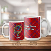 Clan Roos Crest over Tartan Koffiemok