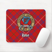 Clan Roos Crest over Tartan Muismat (Met muis)