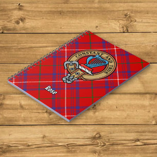 Clan Roos Crest over Tartan Notitieboek