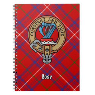 Clan Roos Crest over Tartan Notitieboek