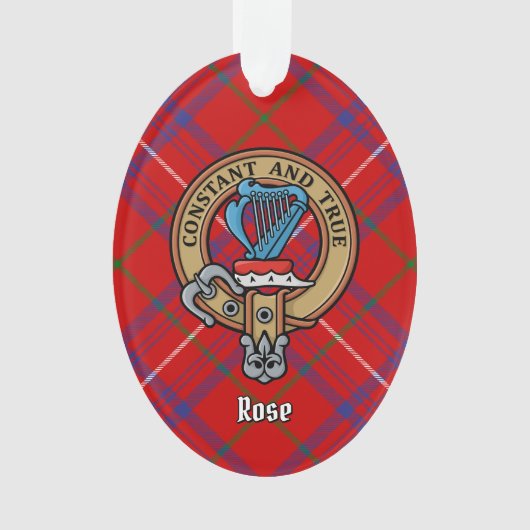 Clan Roos Crest over Tartan Ornament (voorkant)