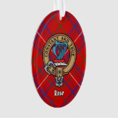 Clan Roos Crest over Tartan Ornament (voorkant)