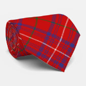Clan Roos Crest over Tartan Stropdas (Opgerold)