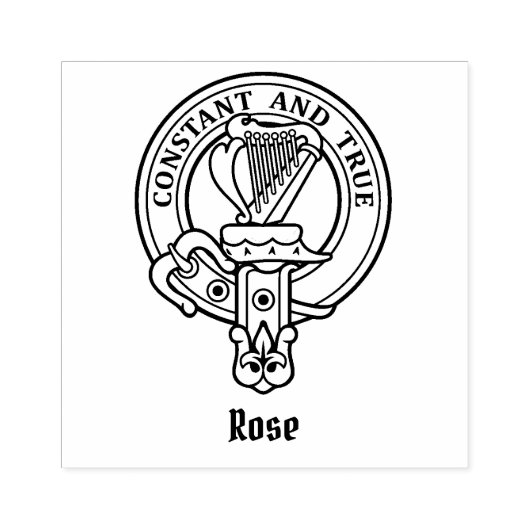 Clan Roos Crest Rubber Stamp Rubberstempel (Afrduk)