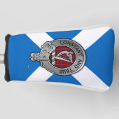 Clan Roos Crest & Tartan op Saltire Golfheadcover (Voorkant)