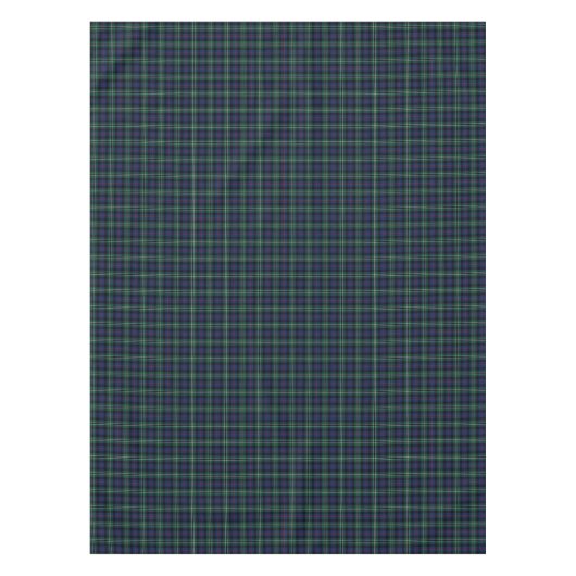 Clan Roos Donkergroen en Blauw Schots Tartan Tafelkleed (Voorkant)