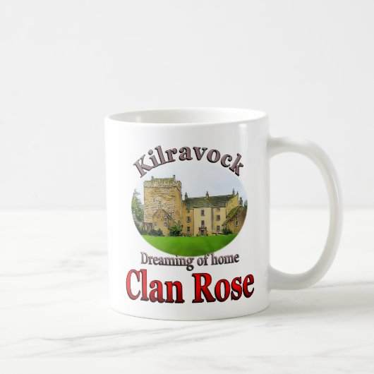 Clan Roos Dreaming van Home Kilravock Castle Koffiemok (Rechts)