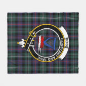 Clan Roos Hunting Modern Tartan Pset Fleece Deken (Voorkant (Horizontaal))