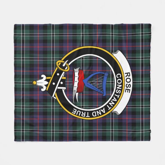 Clan Roos Hunting Modern Tartan Pset Fleece Deken (Voorkant (Horizontaal))