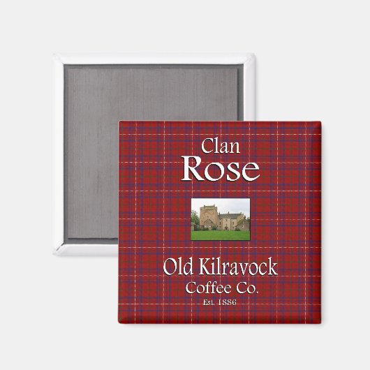 Clan Roos Old Kilravock Coffee Co. Magneet (Voorkant / Achterkant)