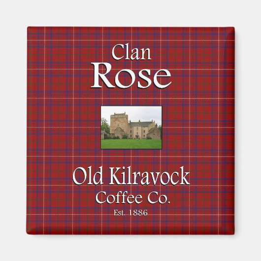 Clan Roos Old Kilravock Coffee Co. Magneet (Voorkant)