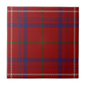 Clan Roos Scottish Expressions Modern Red Tartan Tegeltje (Voorkant)