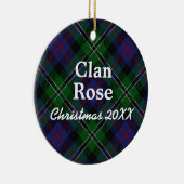 Clan Roos Scottish Hunting Tartan Keramisch Ornament (Rechts)