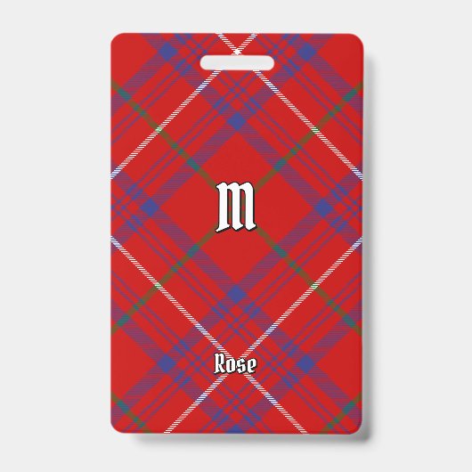 Clan Roos Tartan Badge (Voorzijde)