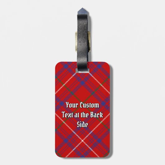 Clan Roos Tartan Bagagelabel (Achterkant verticaal)