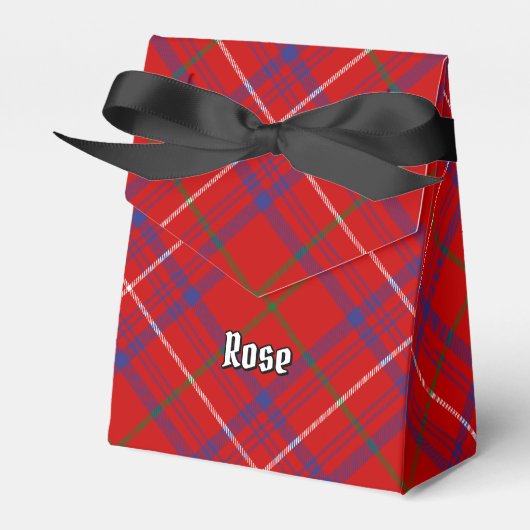 Clan Roos Tartan Bedankdoosjes (Voorkant Zijde)